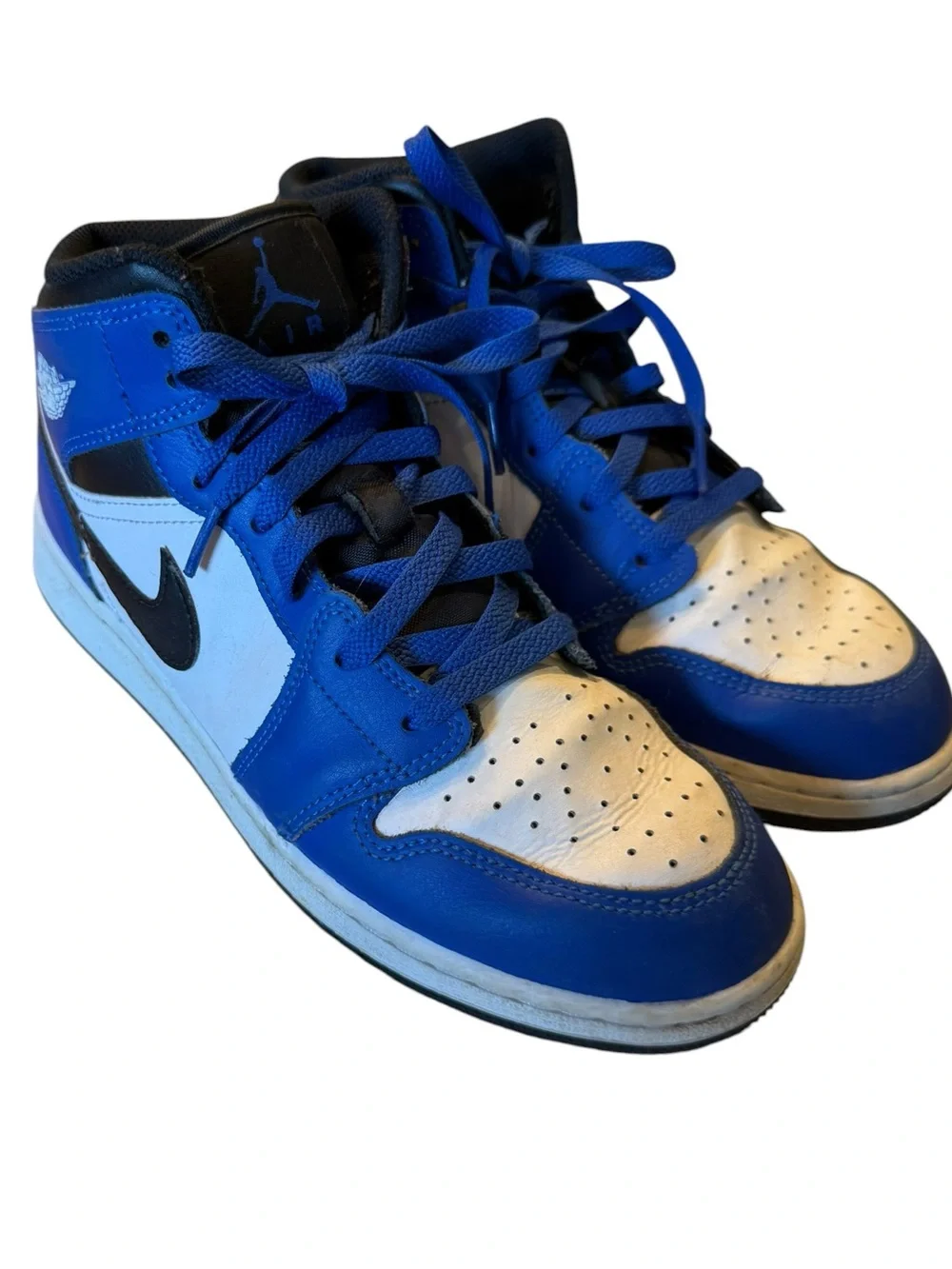 Nike Air Jordan 1 Royal Game  Kids Size 7 Mid-Top Sneakers in Blue, White, Black